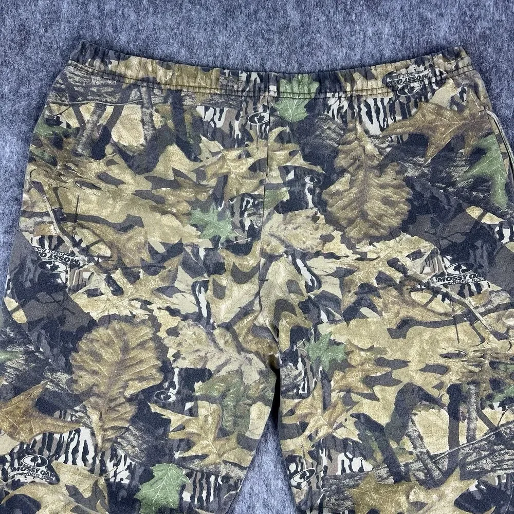 Vtg Jerzees Outdoors Men’s Sweatpants Mossy Oak Camo Drawstring Baggy Size XL